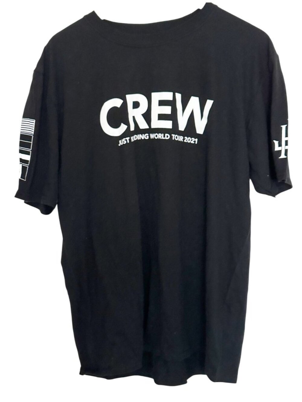 Jo Koy World Tour 2021 Crew T Shirt Men Large Black Graphic Tee Comedy Tour Flag